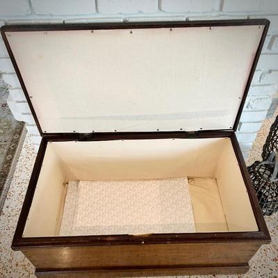 Antique wood trunk