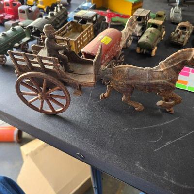 Cast iron vintage wagon 