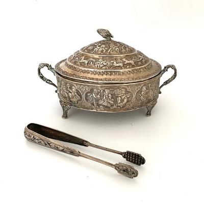 Ornate silver plate