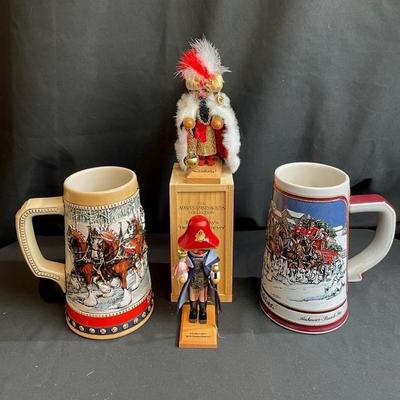 Collectors Series Ceramic Steins * Steinbach Mini Nutcrackers
