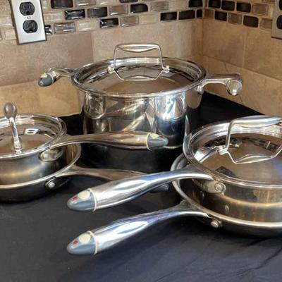 Set Of Nikken Kenzen Cookware Pots And Pans * 3 Spare Replacement Cones
