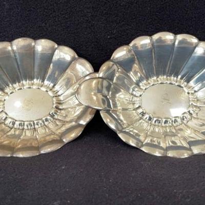Sterling Silver Dishes * 302g Total Weight For 2 Together
