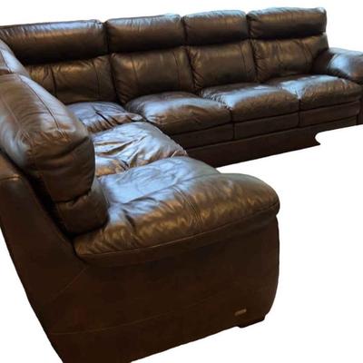 Violino Fine Leather Sectional Sofa * Comfy * 2 Sections 
