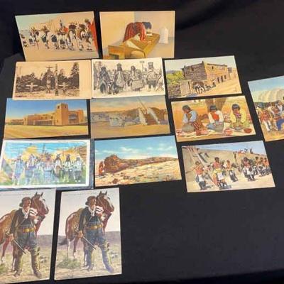 14 Vintage & Native American Postcards * Sundance of Acoma Indians * Navajo
