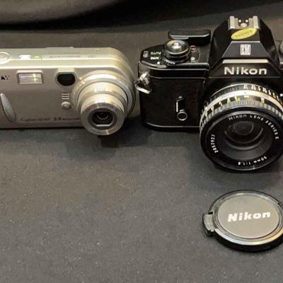 Nikon EM Film Camera & Sony Cybershot MPEG Movie VX
