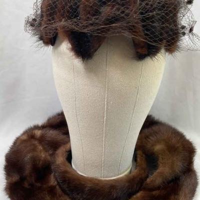 I Magnin Mink
Vintage Mink Headpiece * Headband * Stole

