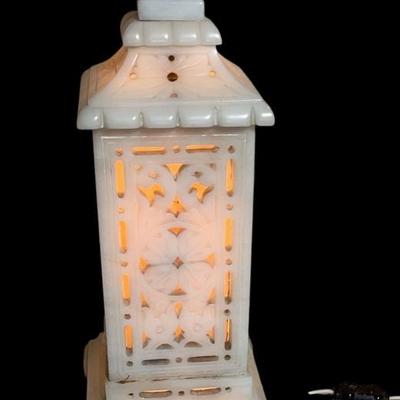 Vintage Lighted Carved Alabaster Light * See Vintage Cord

