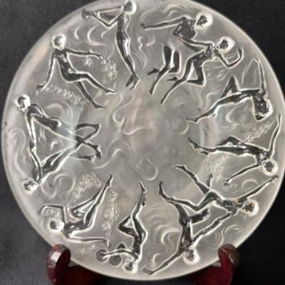 6 Art Deco Consolidated Glass 81/4" Dancing Nymph Plates - Rare * Ladies Glass Plates
