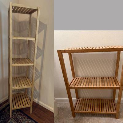 5 Tier & 3 Tier Bamboo Storable Racks