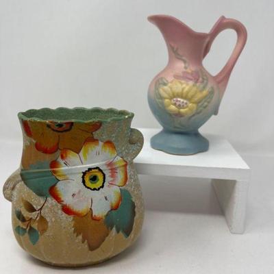 1930-40 Small Hull Pitcher & Mohvel Pottery Vase