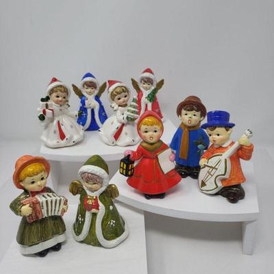 Mid Century Christmas Angels & Carolers - Japan