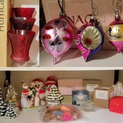 Red Hurricanes and Vintage Christmas Decor