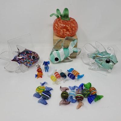 Handmade Glass Collection Fish, Candy, Pumpkin & More