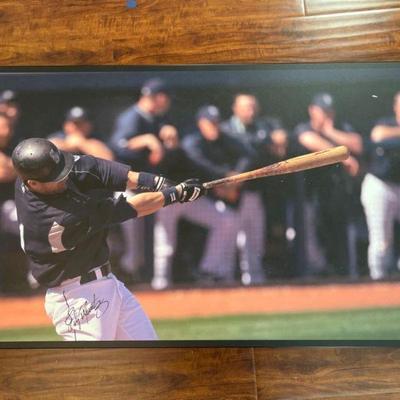 Authentic Edgar Martinez Signed Mounted 42" x 23" Bokeh Martinez Photo