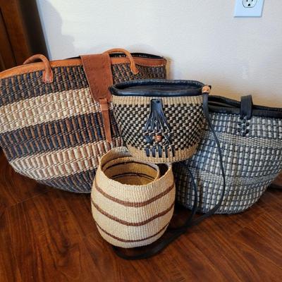 Kenyan Hand Woven Baskets & Handbags