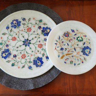 Semi-Precious Stone Inlay Plates - From India