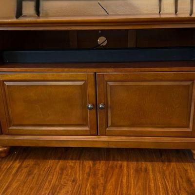 Crosley Furniture Media Cabinet with Lower Cupboard