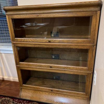 1908 Skandia Furniture "The Viking" Antique Book Cabinet - READ