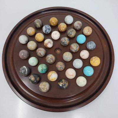 Retro Bombay Semi-Precious Round Stone Solitaire Game