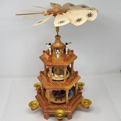 Vintage Lillian Vernon Nativity Wood Carousel
