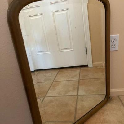 Solid Wood Framed Beveled Mirror