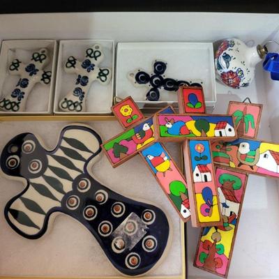 Hand Made Porcelain Ceramic Crosses from Poland