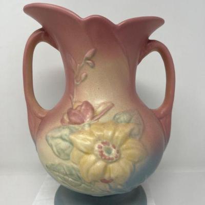 1940s Hull Art Pottery Double Handled Vase