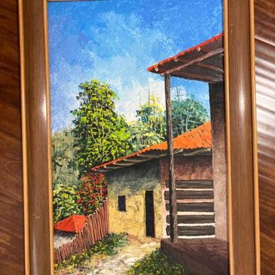 1985 Elvin Omar Contreras Signed Painting on Canvas - Honduras