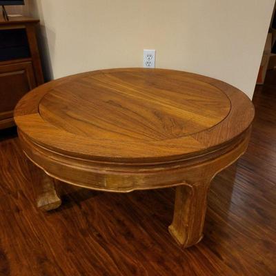 Solid Teak Round Center Low Tea Table