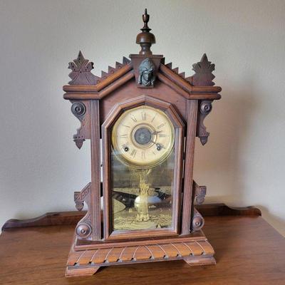 Antique Ingraham 8 Day Liberty Clock - Running!