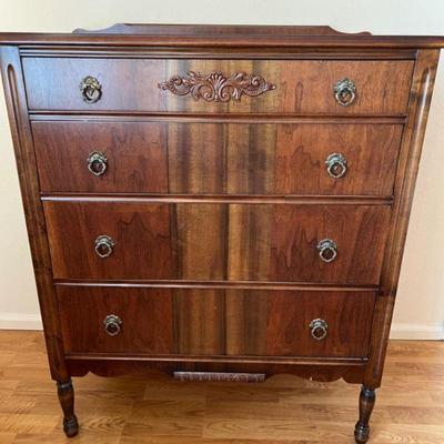 Antique Refinished Four Drawer Dresser - Canada