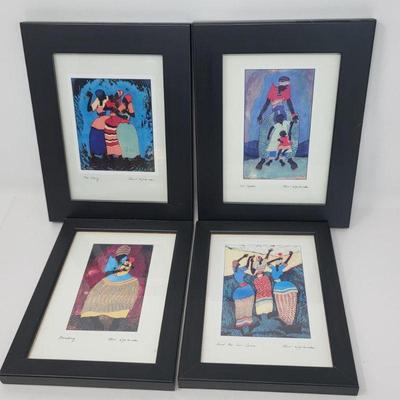 Four Paul Nzalamba Ugandan Artist Prints