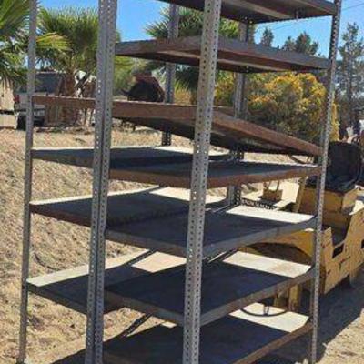 #2614 • 2 Metal Shelving Racks
