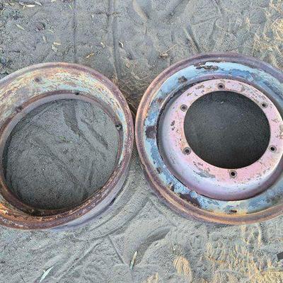 #2738 • (2) Ford Tractor Rear Wheels with (1) Center Dish
