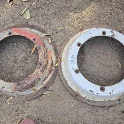 #2714 • (2) 28" Rear Wheel Center Dishes Ford 2N/9N Tractors
