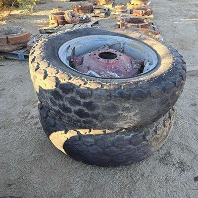 #4156 • (2) Tractor Wheels with Tires
