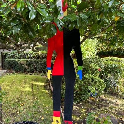 Valentin Popov 7 foot handprinted metal sculpture