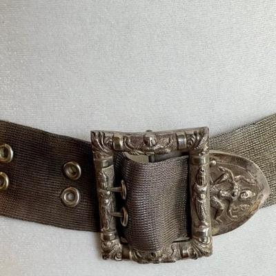 Solid Sterling Silver Hindu Goddess Vintage Mesh Belt - Size 32 Inch- Weight  229 Grams