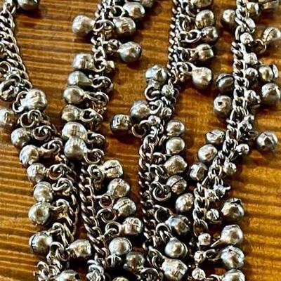 Vintage Bloomindales 48 Inch India Silver Tone Belly Dancing Belt Or Necklace 