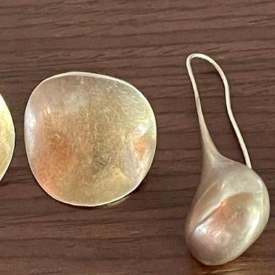 (2) Pairs Of Mexico Sterling Silver 925 Taxco Earrings - Post And Wire 