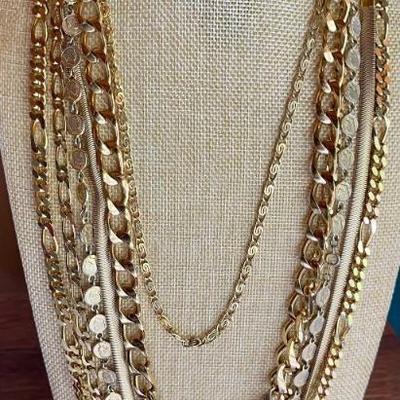 Gold Tone Vintage Chain Necklace - Monet - Napier & More 