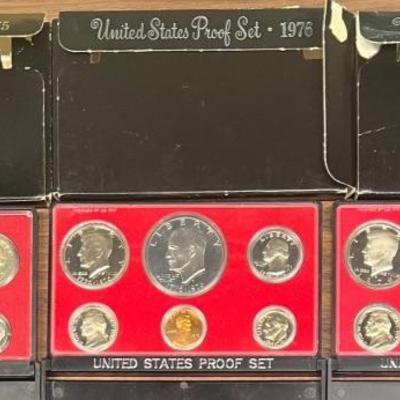 United States Proof Sets 1975, 1976, And 1979 (as Is)