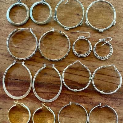 Vintage Silver Tone Hoop Earrings - Monet & More 