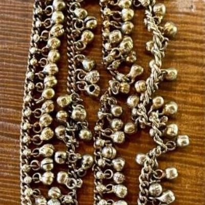 Vintage Bloomingdales India Gold Tone 40 Inch  Belly Dancing Belt Or Necklace  With Original Tag 