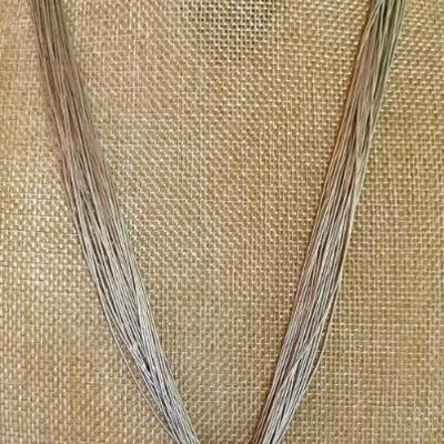 Navajo 30 Strand Liquid Bead Sterling Silver Necklace With Sterling Silver Zuni Bear Pendant - 47.68 Grams