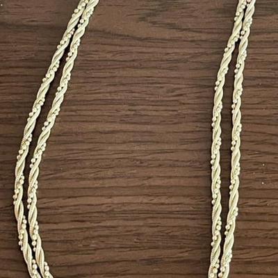 Vintage Sterling Ball Bead Snake Chain 30 Inch Necklace - Total Weight 22.88 Grams 