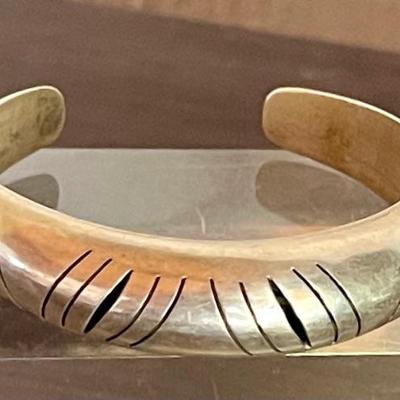 Vintage Taxco Mexico Sterling Silver Cuff Bracelet - Total Weight 26.10 Grams 