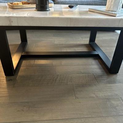 Coffee table with marble top
