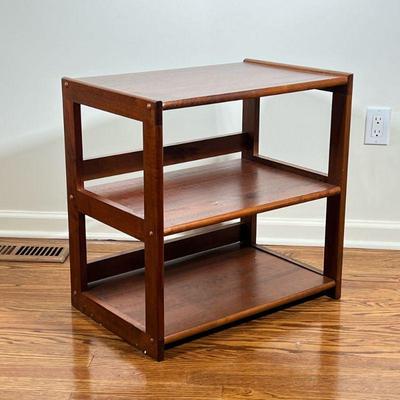 SMALL WOOD ETAGERE | Wood open shelving unit with 3 shelves - h. 24 x w. 15 x l. 24 in


