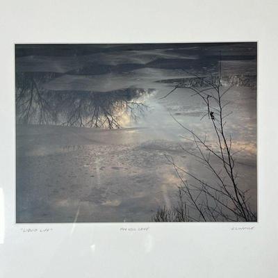 JEAN LINVILLE PRINT | Liquid Life. 7 x 9.5 in. Sight. Signed & Titled on bottom, labeled on verso - w. 17 x l. 21.5 in (frame)

